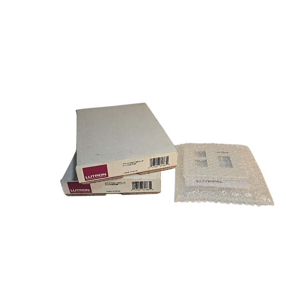 Lot Of 2 Lutron FP-COM2-MPLLP NT-C71C55-FB-WH White Multi Gang Faceplate